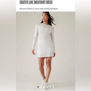 Athleta Coaster Luxe Sweatshirt Dress NWT